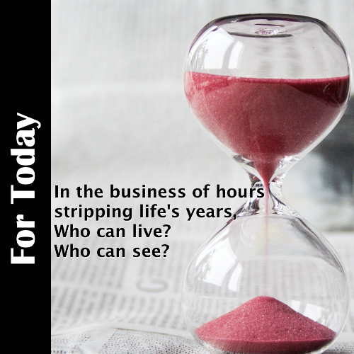 How we see ourselves in time and the busy - hoping, Spoken Word Poem